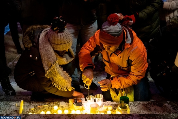 تصاویری از حضور ایرانیان مقیم کانادا در مراسم یادبود قربانیان پرواز اوکراین