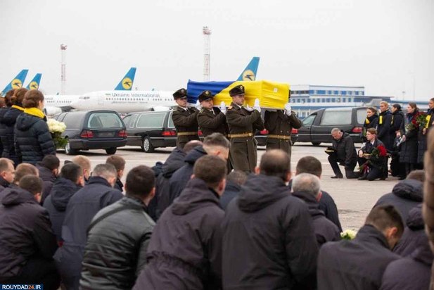 مراسم تدفین قربانیان هواپیمای اوکراینی