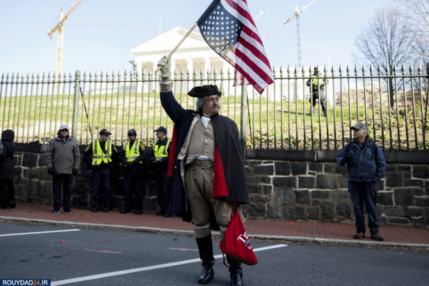 تظاهرات طرفداران قانون حمل سلاح در آمریکا 