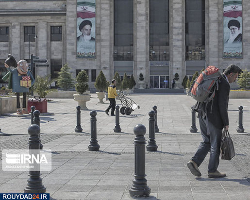 خیابان‌های خلوت تهران بدنبال کرونا