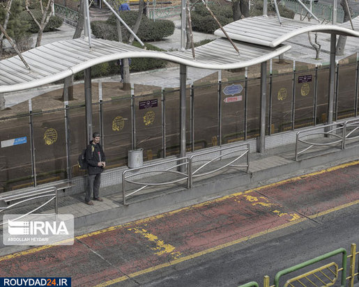 خیابان‌های خلوت تهران بدنبال کرونا