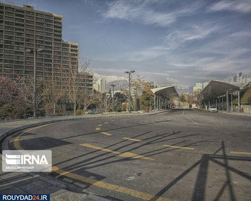 خیابان‌های خلوت تهران بدنبال کرونا
