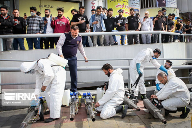 ضدعفونی کردن معابرتهران