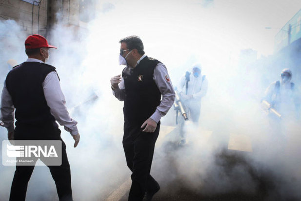 ضدعفونی کردن معابرتهران