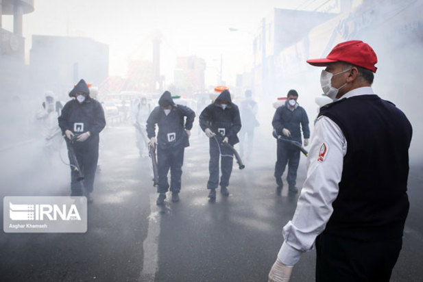 ضدعفونی کردن معابرتهران