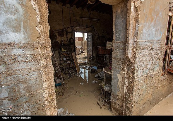 خسارات سیل در بندر کنگان