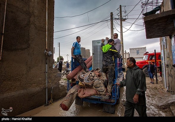 خسارات سیل در بندر کنگان