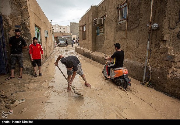 خسارات سیل در بندر کنگان