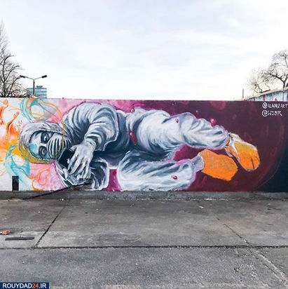 گرافیتی‌های کرونایی