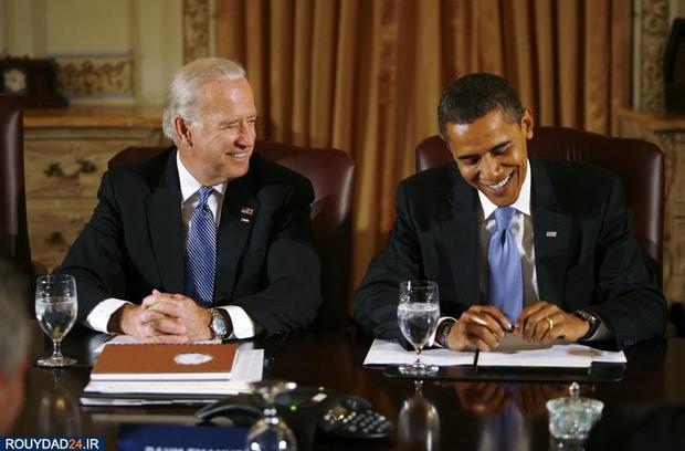 جو بایدن و اوباما