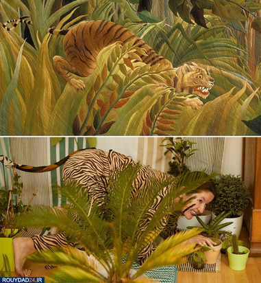 بازافرینی شاهکارهای هنری در قرنطینه خانگی