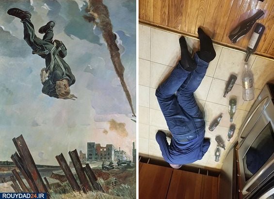 بازافرینی شاهکارهای هنری در قرنطینه خانگی