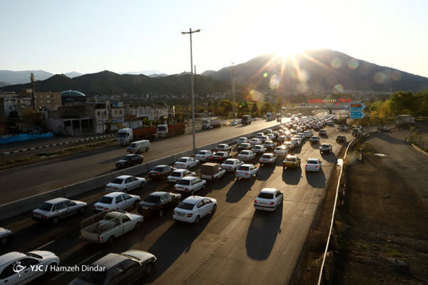 ترافیک تهران با برداشتن فاصله ها