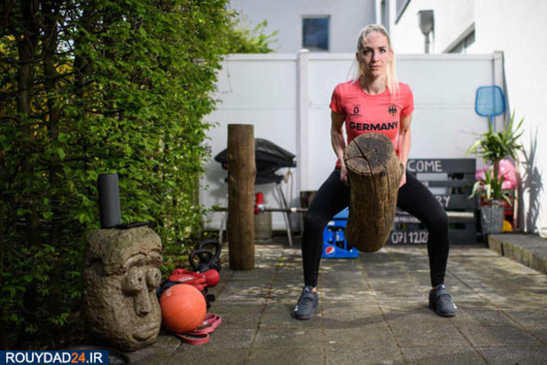 تمرینات جالب ورزشکاران در قرنطینه خانگی