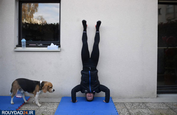 تمرینات جالب ورزشکاران در قرنطینه خانگی