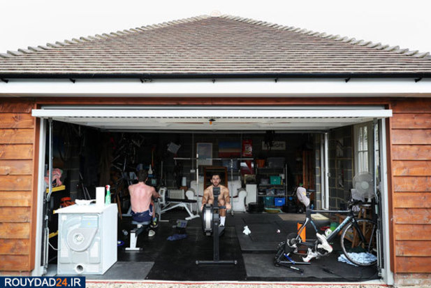 تمرینات جالب ورزشکاران در قرنطینه خانگی