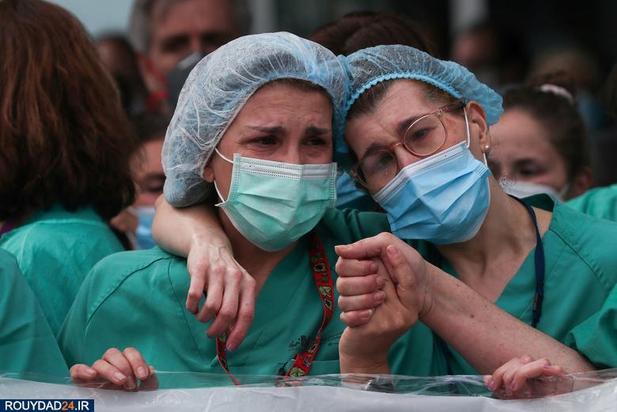 گریه پرستاران برای همکاران کرونایی‌شان