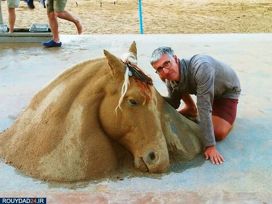 هنر مجسمه سازی با شنهای ساحل