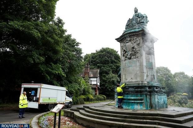 سرنگونی مجسمه شخصیتهای نماد برده داری در آمریکا