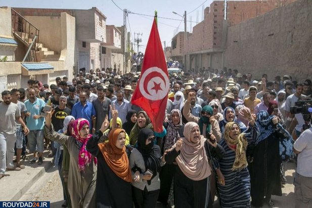 تظاهرات صدها نفری در تونس