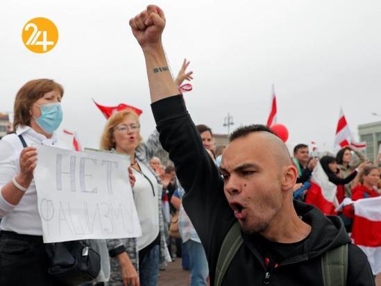 رویارویی معترضان و پلیس بلاروس