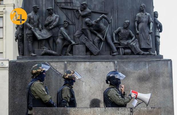 رویارویی معترضان و پلیس بلاروس