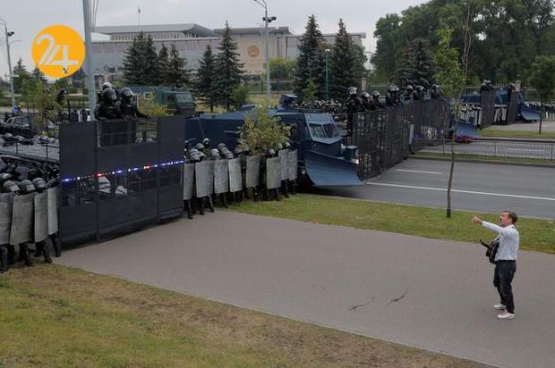 رویارویی معترضان و پلیس بلاروس