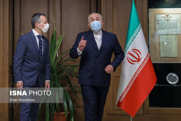 دیدار ظریف و وزیر خارجه سوئیس