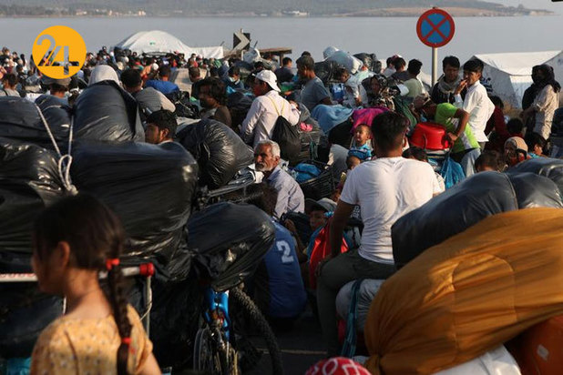 پناهجویان در کمپ‌های موقتی