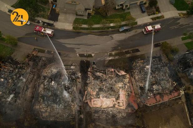 مزارع انگور کالیفرنیا زیر خاکستر 