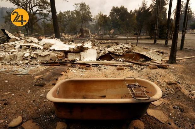 مزارع انگور کالیفرنیا زیر خاکستر 