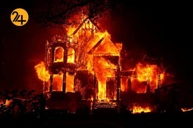 مزارع انگور کالیفرنیا زیر خاکستر 