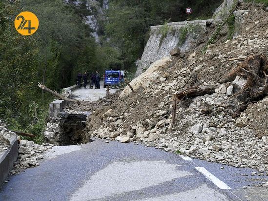 باران سیل‌آسا در فرانسه