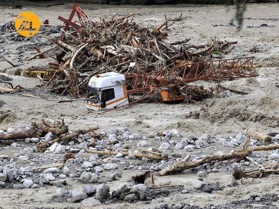 باران سیل‌آسا در فرانسه