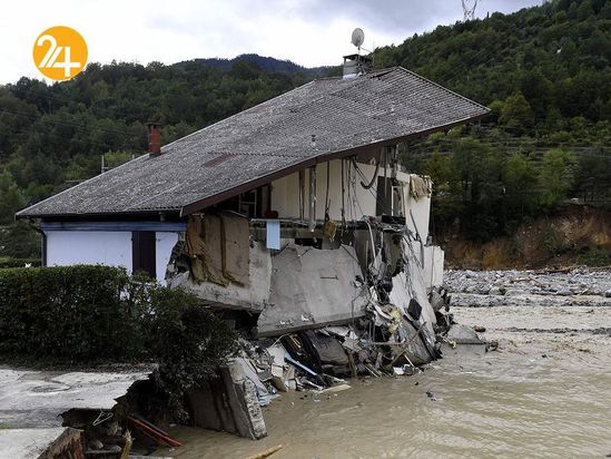 باران سیل‌آسا در فرانسه