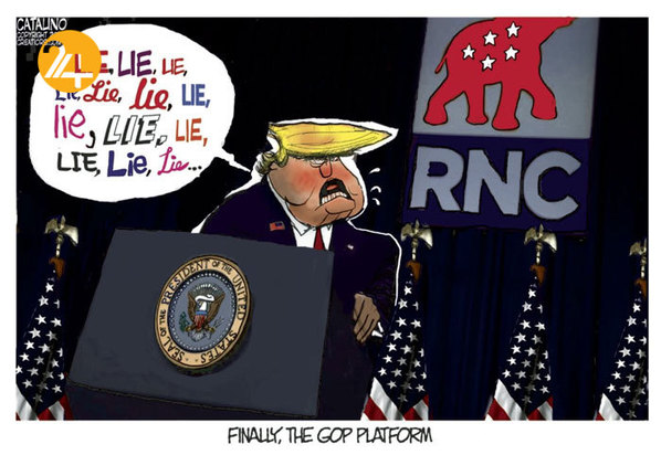 دیدنی‌ترین کاریکاتورهای ترامپ