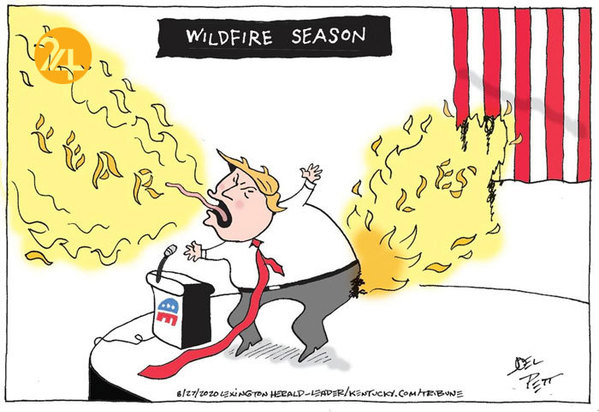 دیدنی‌ترین کاریکاتورهای ترامپ