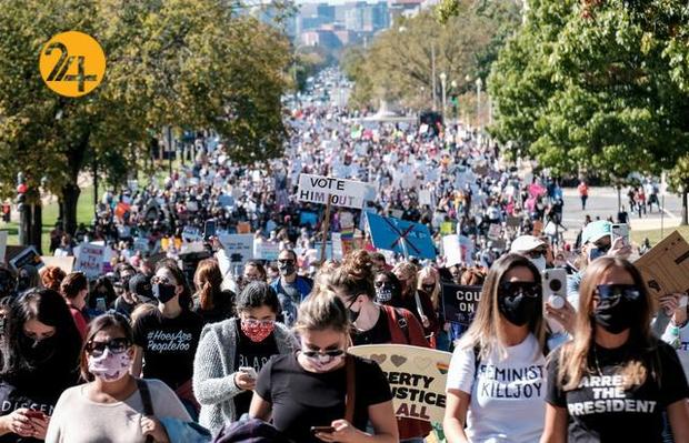 اعتراضات ضد ترامپ در واشنگتن