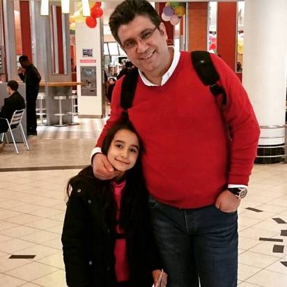 رضا رشیدپور و همسرش