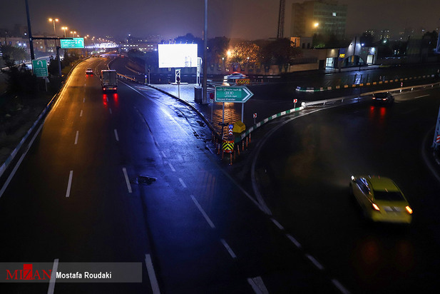 منع تردد شبانه در تهران