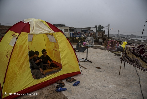 رفع آبگرفتگی اهواز توسط نیروهای مردمی