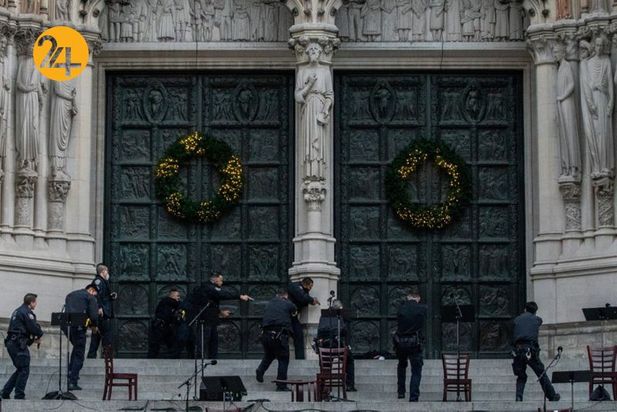 تیراندازی مقابل کلیسای سنت جان نیویورک