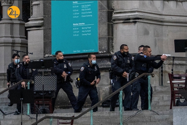 تیراندازی مقابل کلیسای سنت جان نیویورک