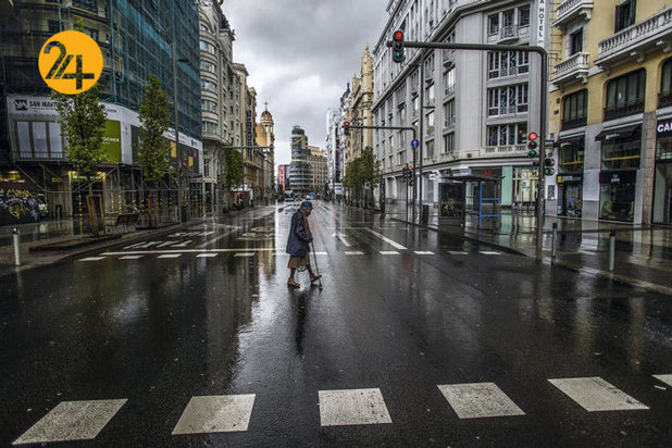 تصاویر شیوع کرونا در سال2020