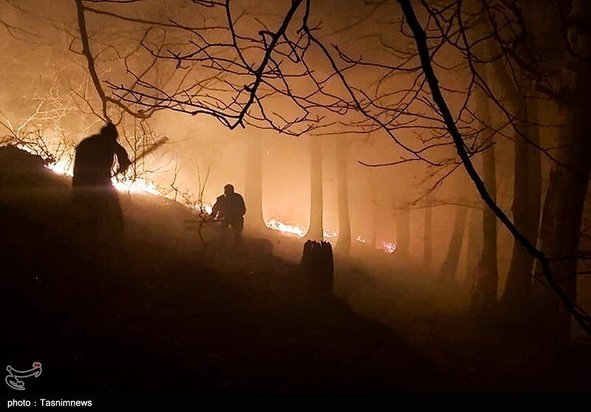 آتش سوزی جنگل گیلان
