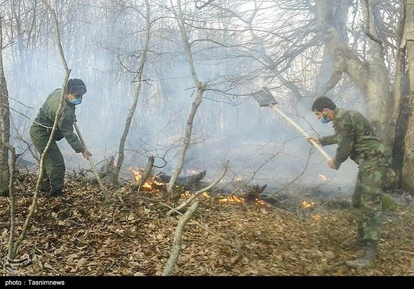 آتش سوزی جنگل گیلان