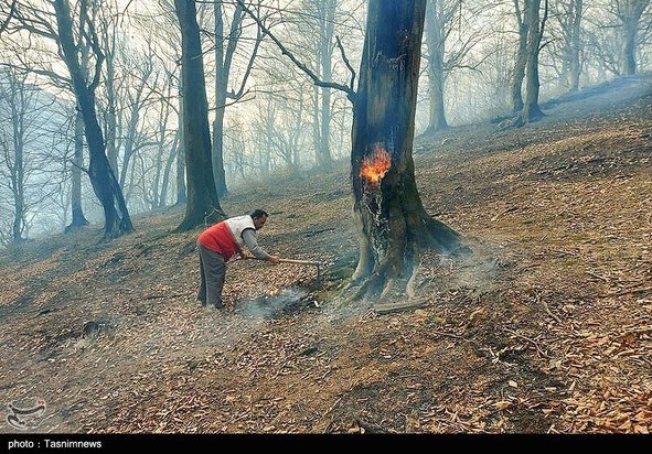 آتش سوزی جنگل گیلان