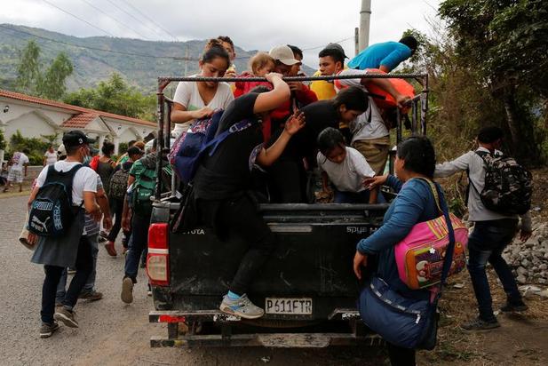 درگیری مهاجران و پلیس گواتمالا