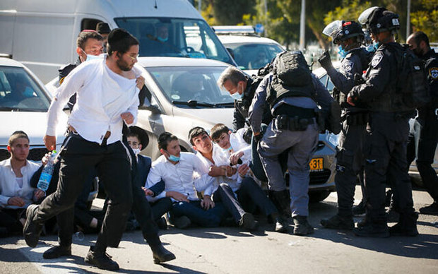 درگیری پلیس اسرائیل با یهودیان مذهبی