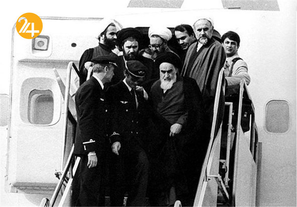 تصاویر روز بازگشت روح الله خمینی به ایران